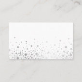 Carte De Placement Faux confettis en feuille d'argent | Moderne (Dos)