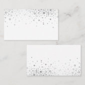 Carte De Placement Faux confettis en feuille d'argent | Moderne (Devant / Derrière)