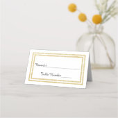 Carte De Placement Faux Double Gold Parties scintillant Triage - Cart (Devant)