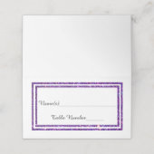 Carte De Placement Faux Double Purple Parties scintillant Trier - Car (Extérieur déplié)