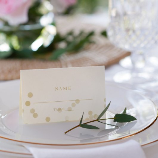 Carte De Placement Faux Gold Confetti