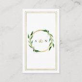 Carte De Placement Faux Golden Wreath Mariage Place Card (Dos)