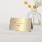 Carte De Placement Faux Mariage Or (Devant)