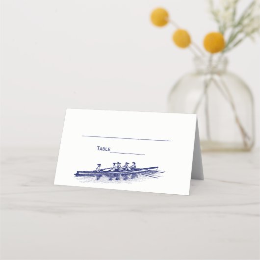 Carte De Placement Femmes Bleu Rame Rameuses Équipe Équipe Sport Naut (Devant)