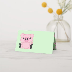 Carte De Placement Ferme de Baby shower de porc