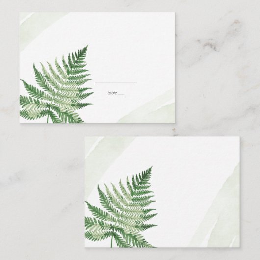 Carte De Placement Ferme verte minimaliste (Devant / Derrière)