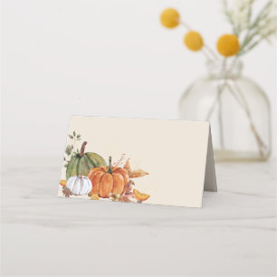 Carte De Placement Fête automnale de Thanksgiving rustique entre amis