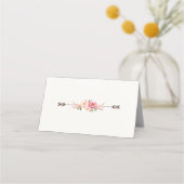 Carte De Placement Fête d'anniversaire Attrape-Rêves Floral Rose Gold (Dos)