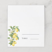 Carte De Placement Fête de jardin aux citrons (Extérieur déplié)