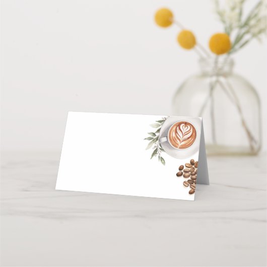Carte De Placement Fête de Mariage autour du Café - L'amour est dans  (Devant)