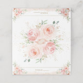 Carte De Placement Fête de mariage bébé Fête d'anniversaire floral ro (Extérieur déplié)