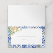 Carte De Placement Fête de mariage élégante florale méditerranéenne a (Extérieur déplié)