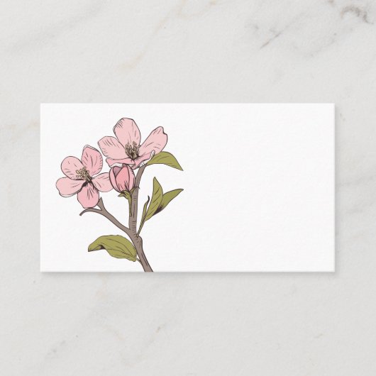 Carte De Placement Fête de mariage rose cerisier Merci floral (Devant)