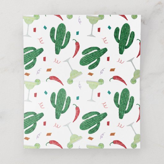 Carte De Placement Fête de Mariage Thème Fiesta Taco 'Bout Love (Intérieur déplié)