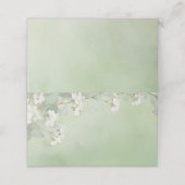 Carte De Placement Fête de mariage vert "L'amour est dans l'air" emba (Extérieur déplié)