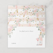 Carte De Placement Fête de Mariée Rosé à Toute Heure (Extérieur déplié)