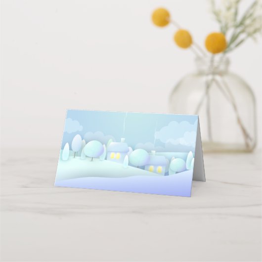 Carte De Placement Fête de Noël Père Noël, Rudolph Snowman Elf (Dos)