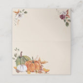 Carte De Placement Fête de Thanksgiving Rustique entre Amis, Automne (Extérieur déplié)