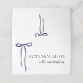 Carte De Placement Fête des mariées Buffet de noue de carter pourpre (Extérieur déplié)