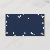Carte De Placement Fête des mariées Confetti Gold Foil (Dos)