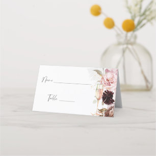 Carte De Placement Fête des mariées de champagne rose Floral