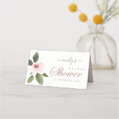 CARTE DE PLACEMENT FÊTE DES MARIÉES FLORALE DE ROSE ROSE DOUCE DOUCE  (Dos)