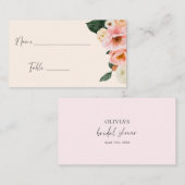 Carte De Placement Fête des mariées florale rose moderne (Devant / Derrière)