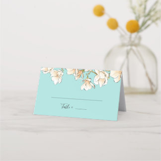 Carte De Placement Fête des mariées Magnolia aquarelle