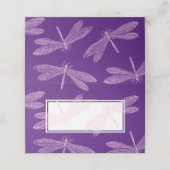 Carte De Placement Fête d'été de la couleur personnalisée Dragonfly (Extérieur déplié)