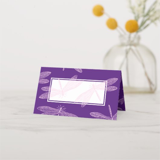 Carte De Placement Fête d'été de la couleur personnalisée Dragonfly (Devant)