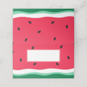 Carte De Placement Fête d'été de la pastèque tropicale fraîche et vib (Extérieur déplié)