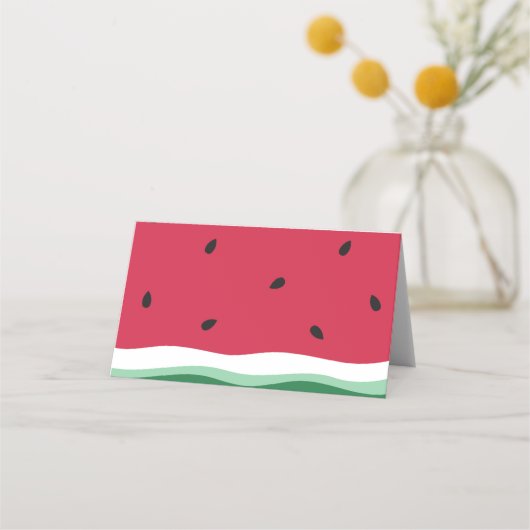 Carte De Placement Fête d'été de la pastèque tropicale fraîche et vib (Dos)