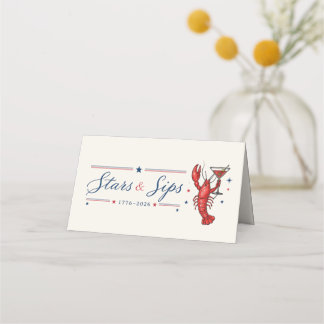 Carte De Placement Fête du 4 juillet Stars & Sips
