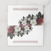 Carte De Placement Fête du 50e anniversaire - (Extérieur déplié)