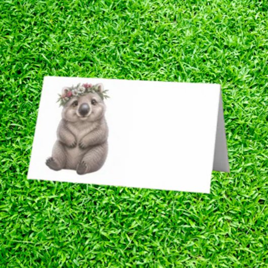 Carte De Placement Fête du Wombat à l'aquarelle