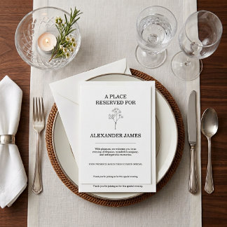 Carte De Placement Fête sur mesure avec décoration élégante