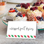 Carte De Placement Fêtes modernes Pliage de nourriture, de boisson ou