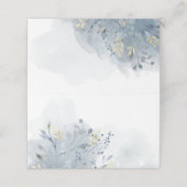 Carte De Placement feuillage aquarelle bleu (Extérieur déplié)