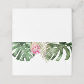 Carte De Placement Feuillage aquarelle tropical (Extérieur déplié)
