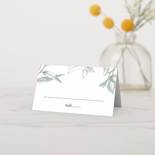 Carte De Placement Feuillage botanique (Devant)