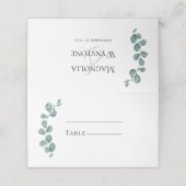Carte De Placement Feuillage d'eucalyptus pour mariage (Extérieur déplié)