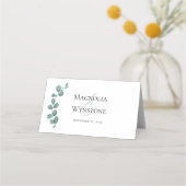 Carte De Placement Feuillage d'eucalyptus pour mariage (Dos)