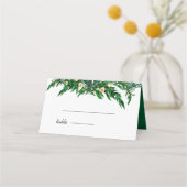 Carte De Placement Feuillage Eucalyptus vert rustique blanc (Devant)