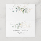 Carte De Placement Feuillage vert et doré (Extérieur déplié)