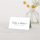 Carte De Placement Feuillage vert Eucalyptus Personnalisé (Dos)