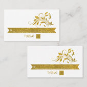 Carte De Placement Feuille de feuille d'or feuille feuille mariage fl (Devant / Derrière)