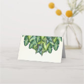 Carte De Placement Feuille de jungle tropicale pour table de mariage  (Dos)