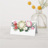 Carte De Placement Feuille de monstère à thé rose tropicale | Aquarel (Dos)