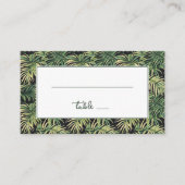 Carte De Placement Feuille de palmier verte tropicale (Devant)