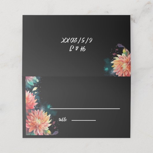 Carte De Placement Feuille de table mariage (Extérieur déplié)